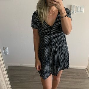 Black and white polka